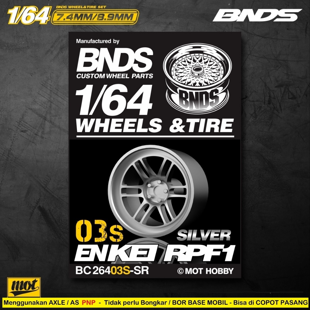 Ban Karet BNDS PRO Edt 3S SR 8.9mm LONG AXLE SILVER VHTF