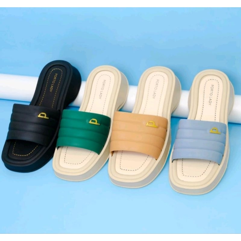 Sandal porto lady GMX Sandal wedges wanita terbaru