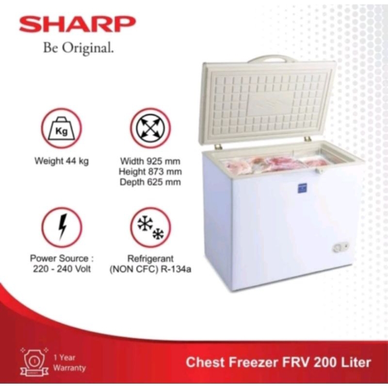 boks freezer Sharp 200 liter/ boks chest freezer Sharp FTV 200 liter