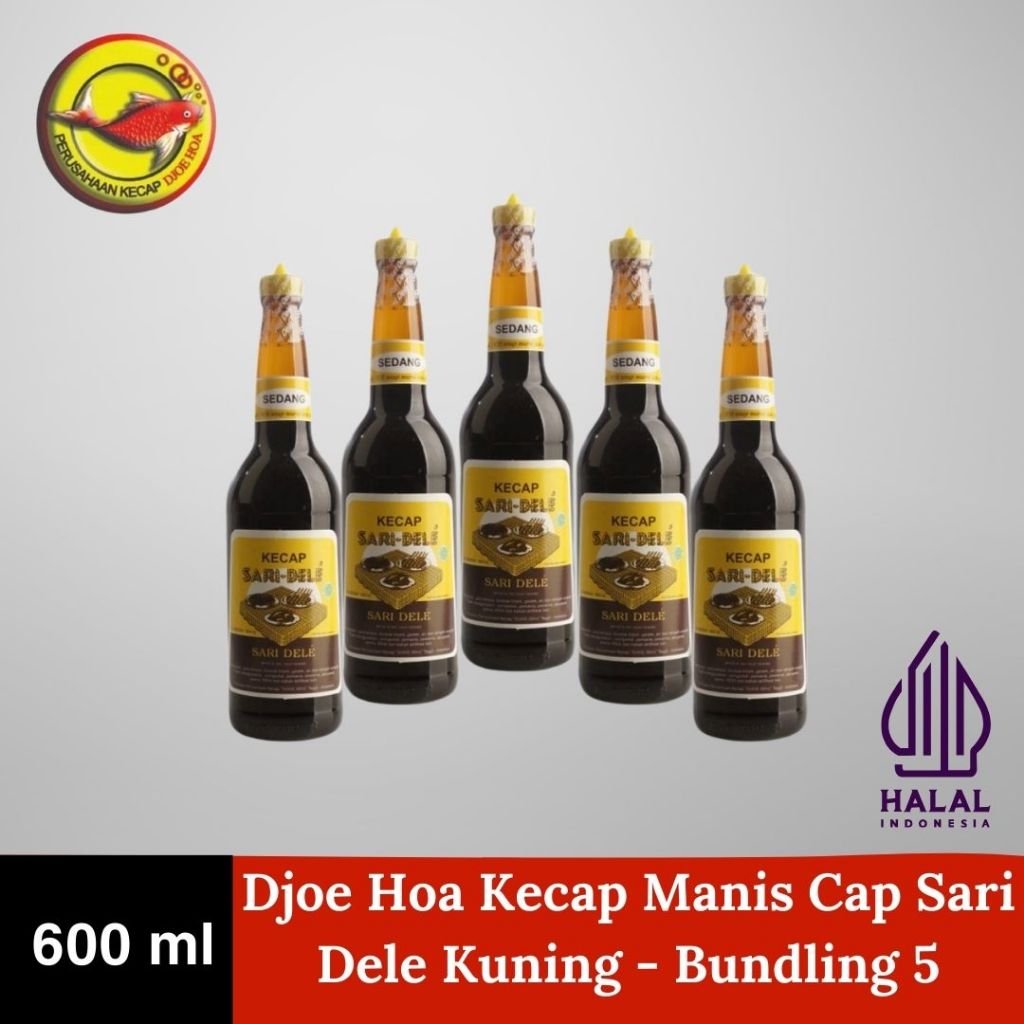 

Djoe Hoa Kecap Manis Cap Sari Dele Kuning - 600ml | Bundling 5