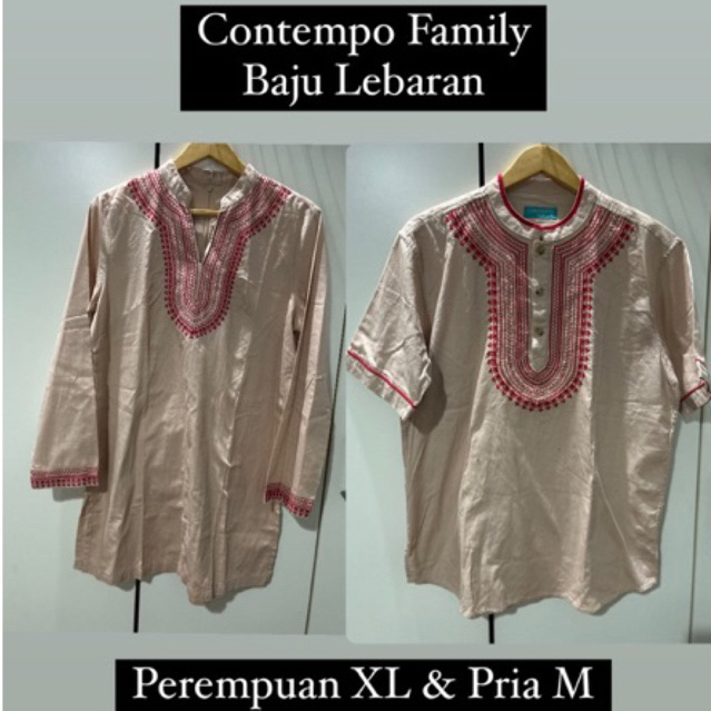 Take All 2 Atasan Baju Lebaran - Contempo Family (Perempuan XL & Pria M)