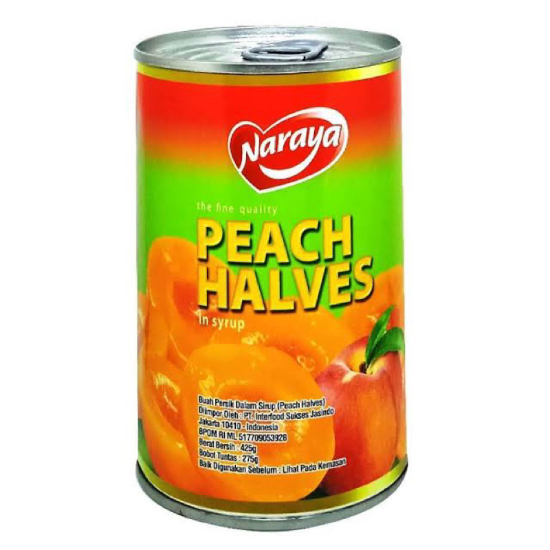 

naraya peach halves 425gr - naraya peach - naraya peach kaleng