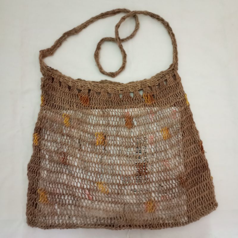 Tas Serat Kayu Noken Anggrek Papua Ukuran Besar