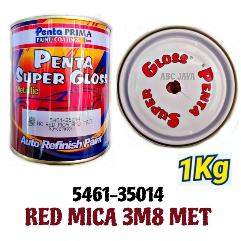 Cat Penta Super Gloss 5461-35014 NC Red Mica 3M8 Met 1Kg Merah Metalik Metallic Mika Gelap Tua Maroo