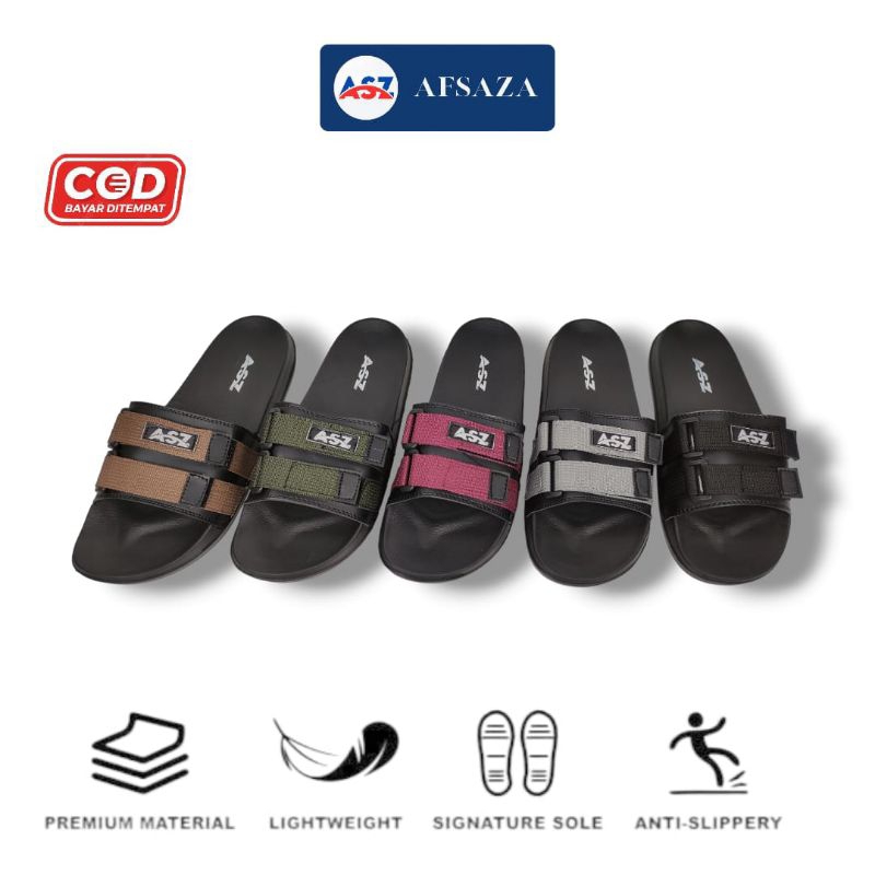 AFSAZA - SANDAL SLOP UPPER VARIAN TERBARU ANTI RIBET SANDAL SLOP PRIA