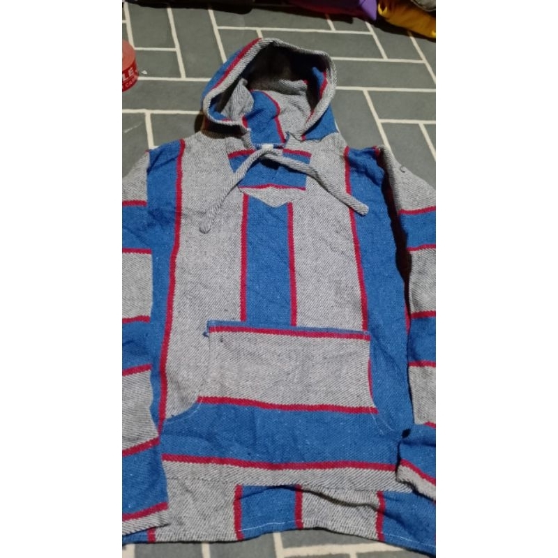 Hoodie Mexican Baja Rajut Vintage 80s 90s
