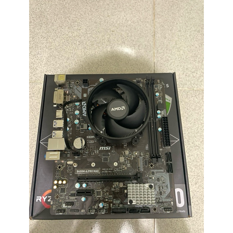 AMD Ryzen 5 5600 Tray + Motherboard MSI B450M A Pro CPU+Motherboard Bukan 12400f