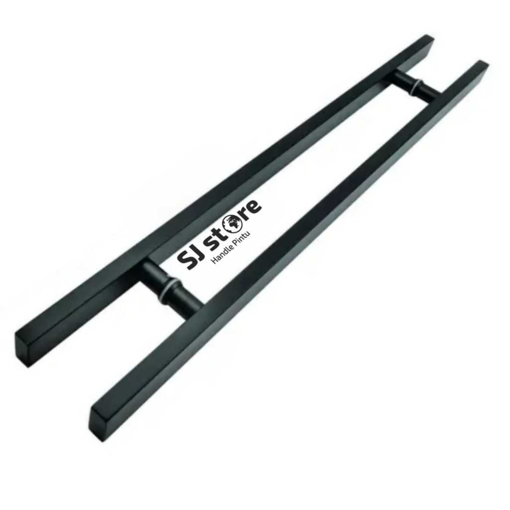 handle pintu baut tembus panjang 120cm gagang tarikan pintu stainless black pegangan pintu minimalis