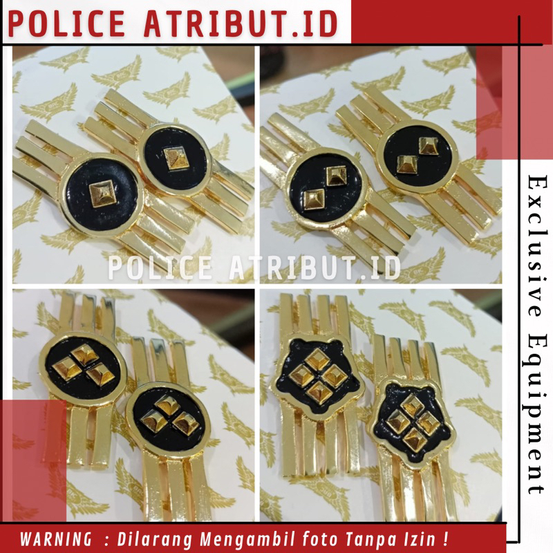 Monogram Pangkat PNS ASN Polri 3A 3B 3C 3D Brivet polisi Perlengkapan Polri Terbaru Best Seller