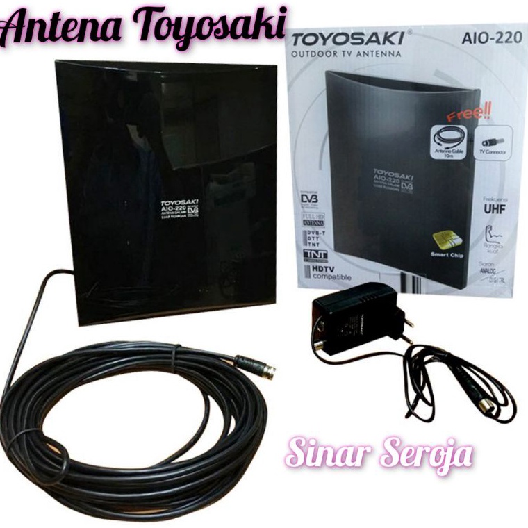 AzA Antena Tv Aio 228 USB Aio 235 Aio 22 Aio 2  Adaptor Toyosaki 989 OutdoorIndoorAntena Tv Bisa Luar Dalam