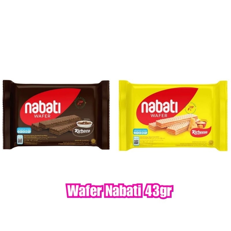 

WAFER NABATI 43gr isi 15pcs mix Keju dan Coklat