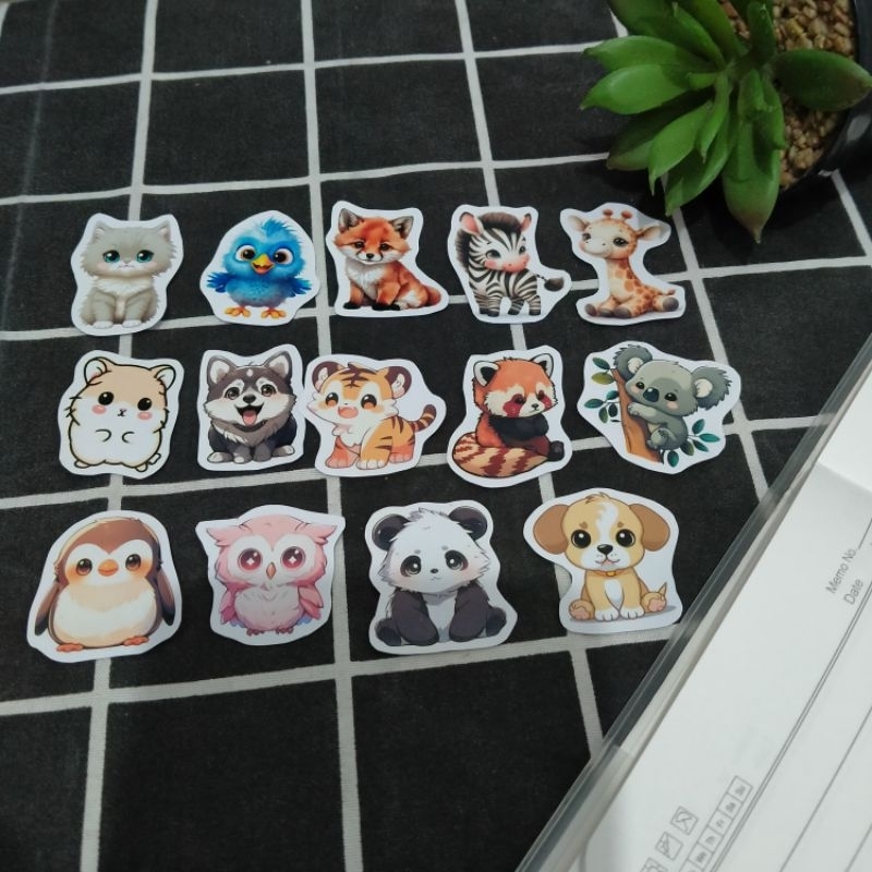 

stiker | stiker animal | 14 pcs
