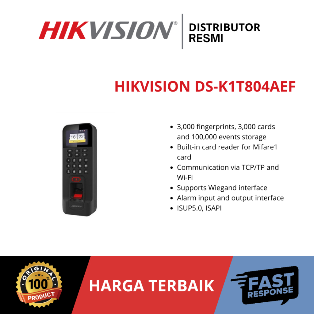 HIKVISION DS-K1T804BMF FINGERPRINT ACCESS CONTROL