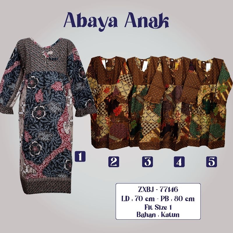 ABAYA BATIK ANAK PEREMPUAN GAMIS ANAK MURAH TERBARU BISA COD BAJU BATIK ANAK MODEL GAMIS RIA KENCANA