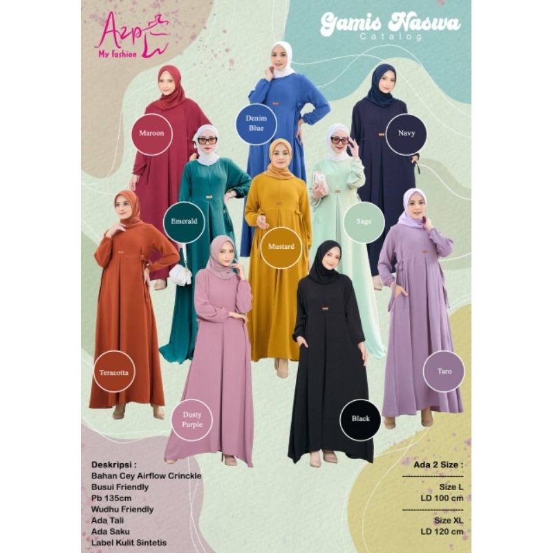 Gamis Naswa by AZP My Fashion