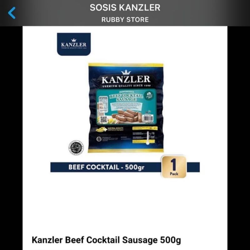 

KANZLER BEEF COCKTAIL SAUSAGE 500gr