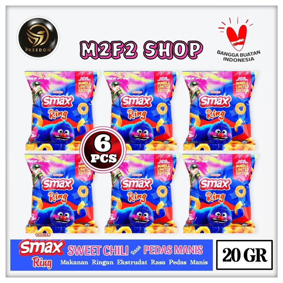 

Mamee Smax Ring Pedas Manis | Sweet Chili Flavour Sachet - 20 gr (Kemasan 6 Pcs)