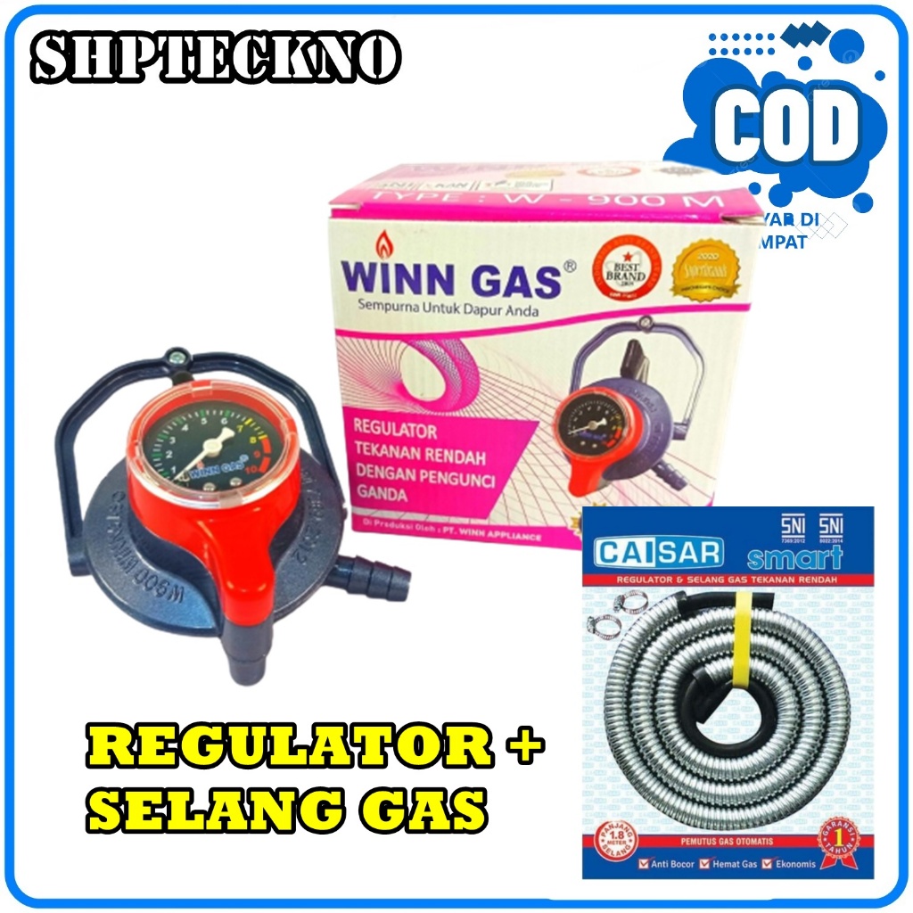 Regulator Selang Winn Gas W900 M / Selang Paket Regulator Winn Gas