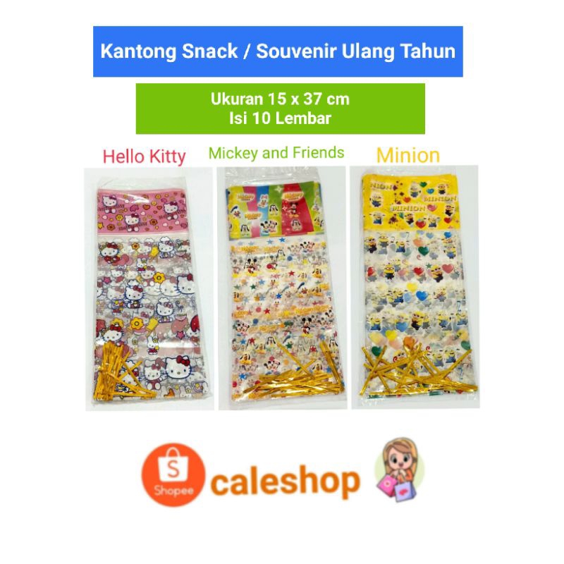 

Plastik / Kantong Snack Souvenir Pesta Ulang Tahun isi 10 lembar