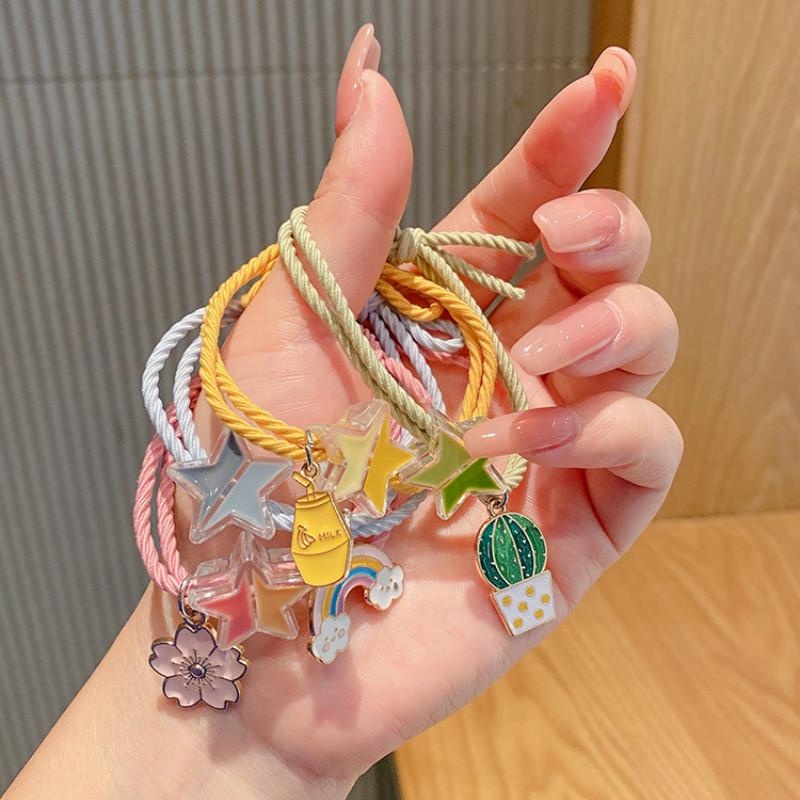 COD❤️Gelang Couple Daisy Bulan Bintang Mutiara/Tali Tangan Kupu-kupu Liontin/Gelang Manik Manik Aest