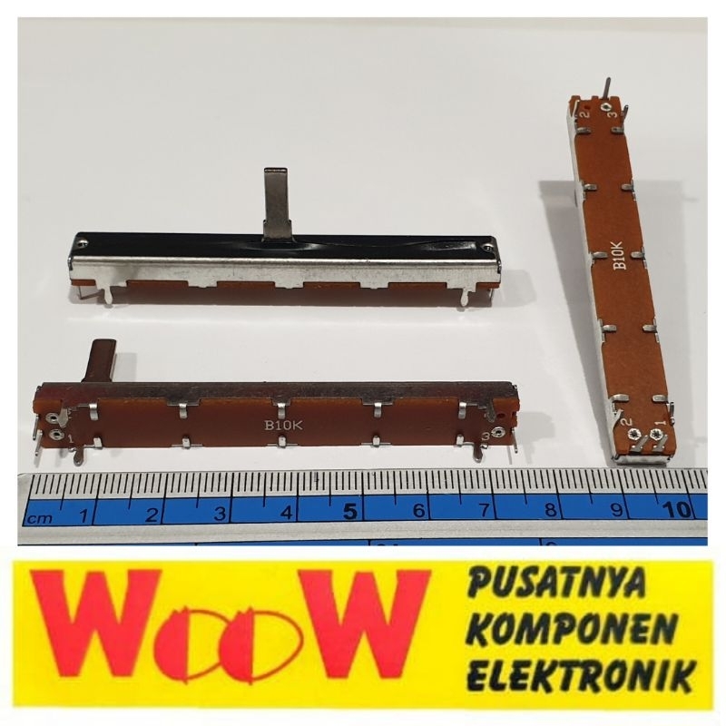 Potensio Geser Panjang 7,5cm B10K 2-1pin Lebar 9mm