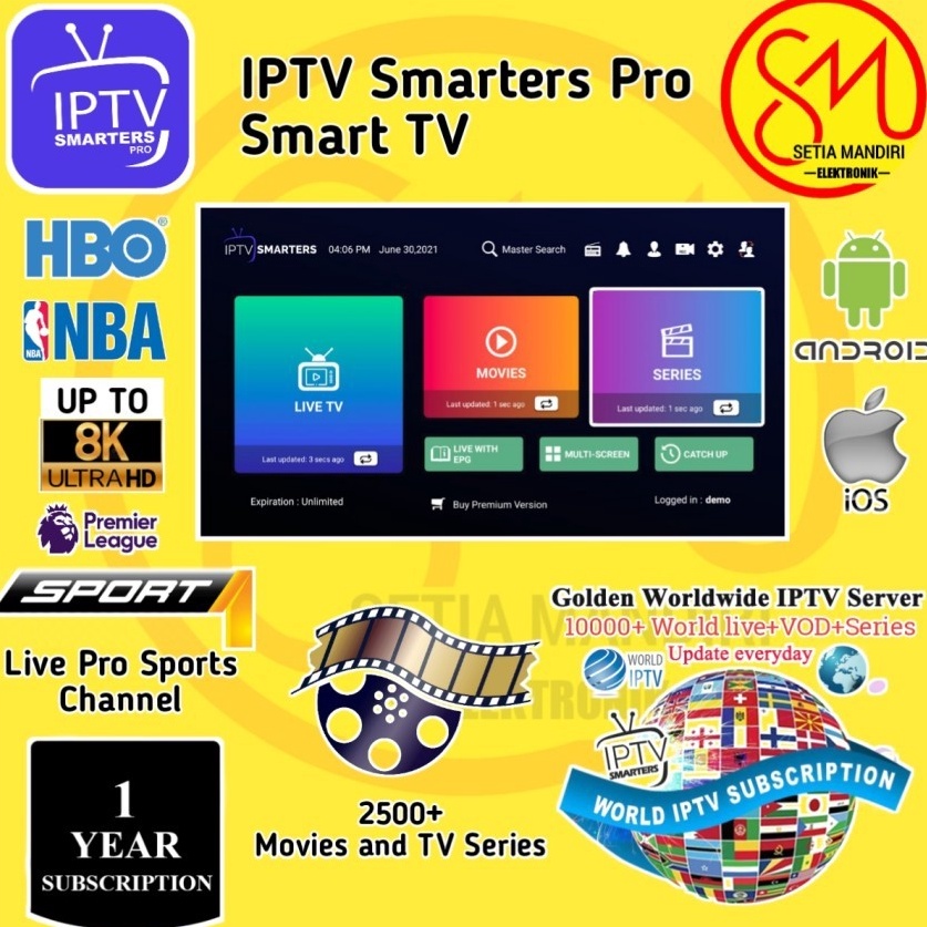 Bestseller Ysh IPTV Premium Smarter Player Live TV  Sports Pro  Movies