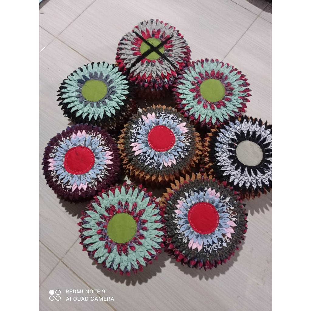 GROSIR tatakan piring gelas KAIN PERCA KECIL