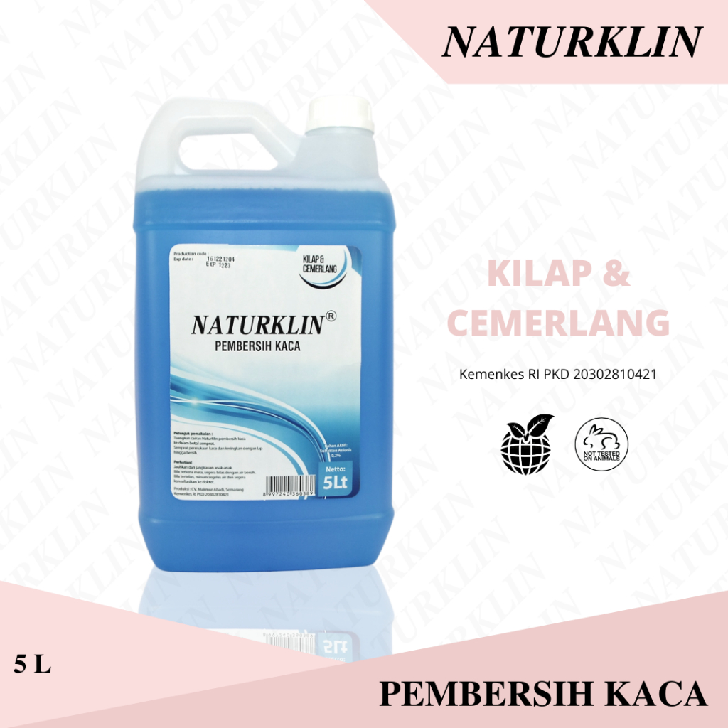 NATURKLIN pembersih kaca / glass cleaner 5 liter