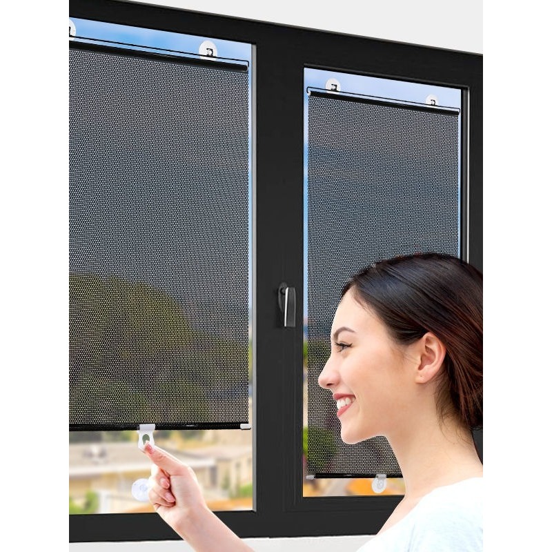 Tirai Gulung Jendela Penahan Sinar Matahar1 Gorden Roller -Mobil,Kantor,Kamar Pjg=125cm