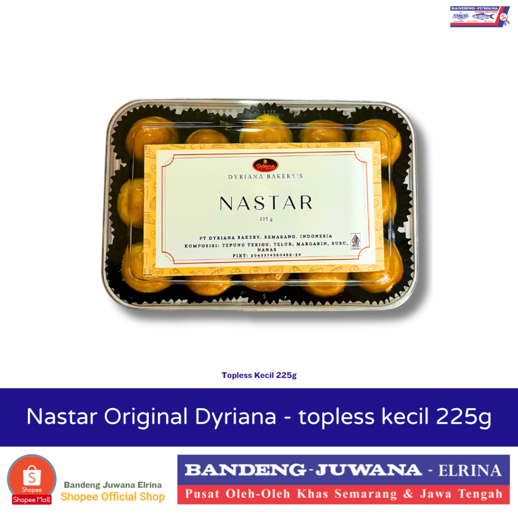 

Nastar Original Topless Kecil 225g merek Dyriana