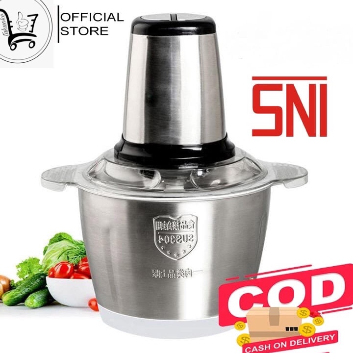 COD BLENDER DAGING STAINLEES STEEL 2 LITER  BLANDER FOOD CHOPPER STAINLESS  MEAT GRINDER STAINLESS P