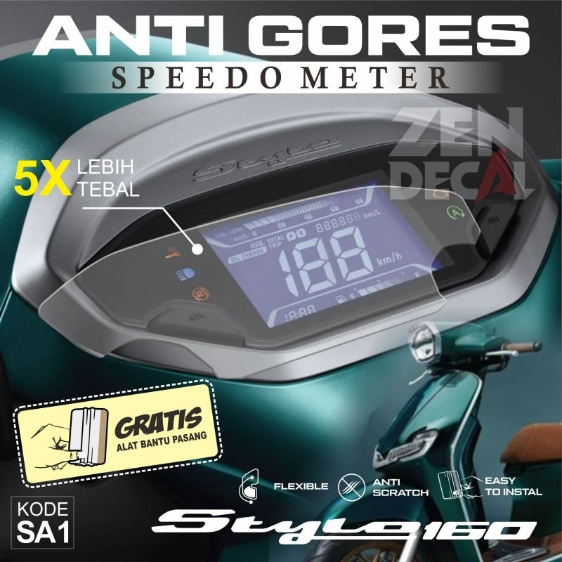Pelindung Kaca Speedometer Honda Stylo 160 - Anti Gores speedometer stylo 160