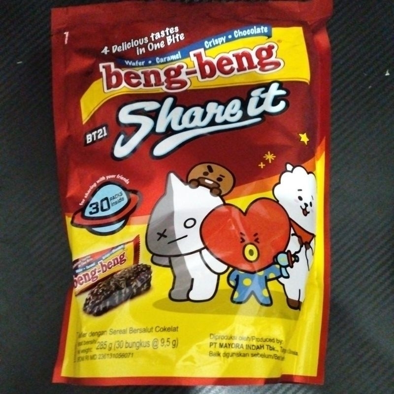 

Beng-beng Share it isi 30 pieces (30 bungkus @9,5g)