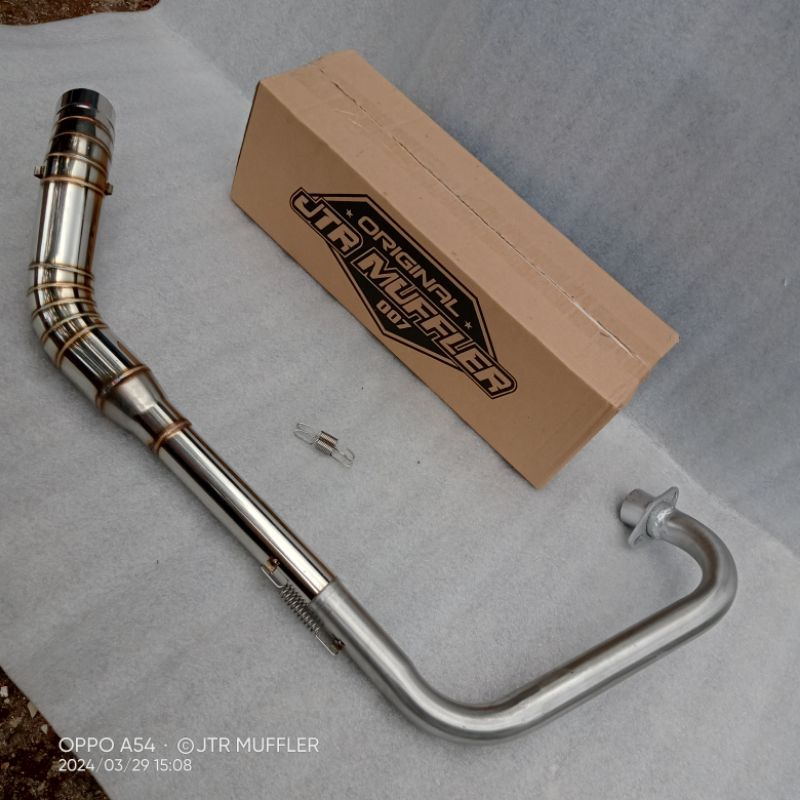 Leher Leheran knalpot kolong bawah CRF 150L inlet 50mm