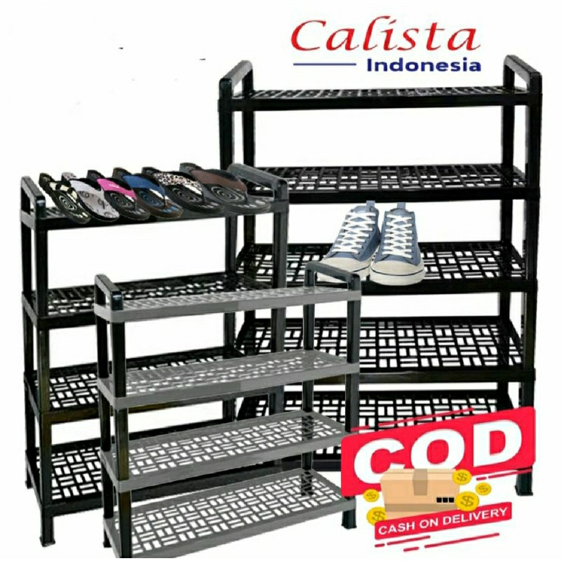 Rak sepatu sandal cosmic calista 4 susun 5 susun tempat penyimpanan sepatu / sandal⁴