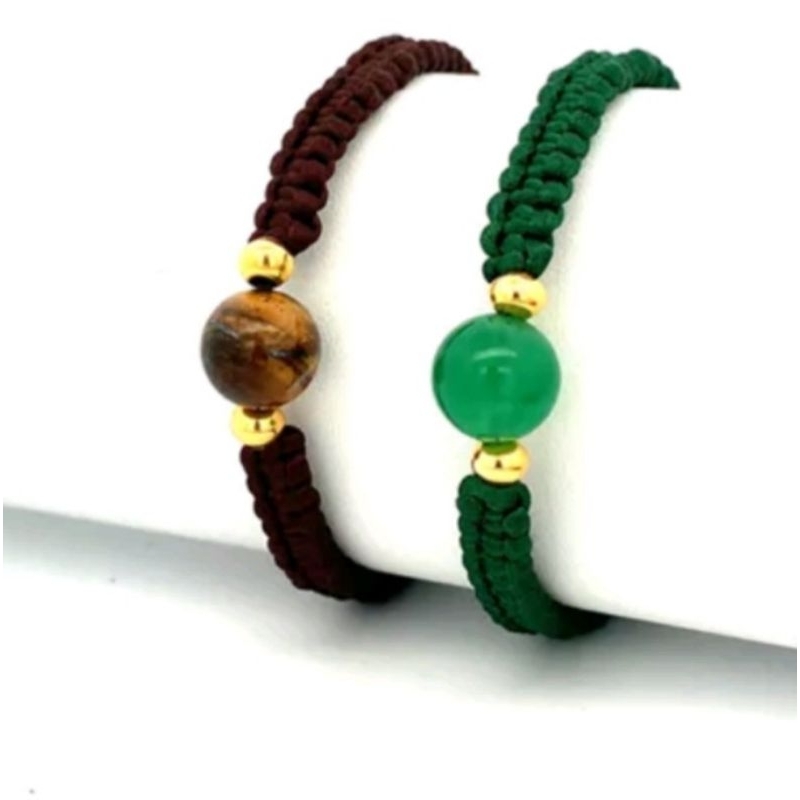 Gelang Tali Anyam Mix Giok Emas 2pc 0,2gram semar jawa