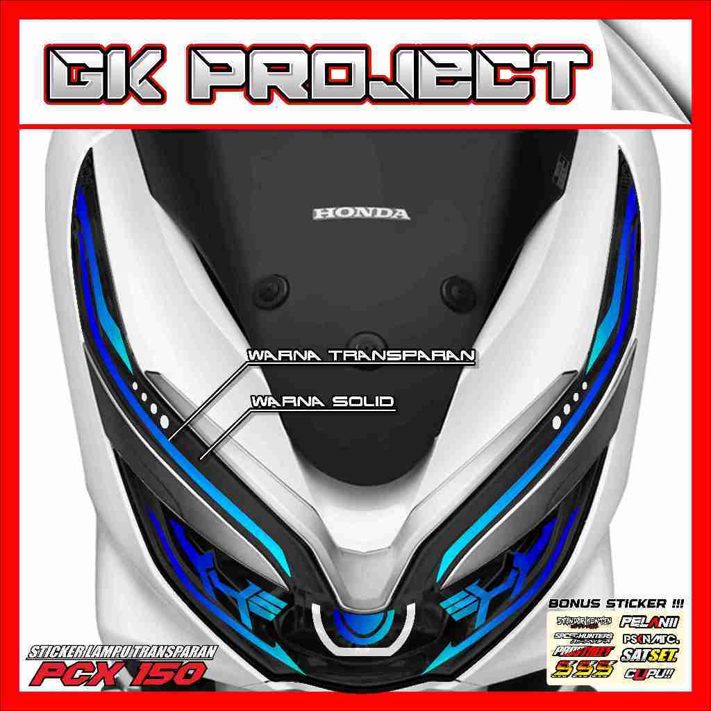 Stiker Lampu PCX 150 | Stiker Variasi Lampu Alis Motor Honda PCX 150 New | Stiker Alis Pcx Rgb GK 02