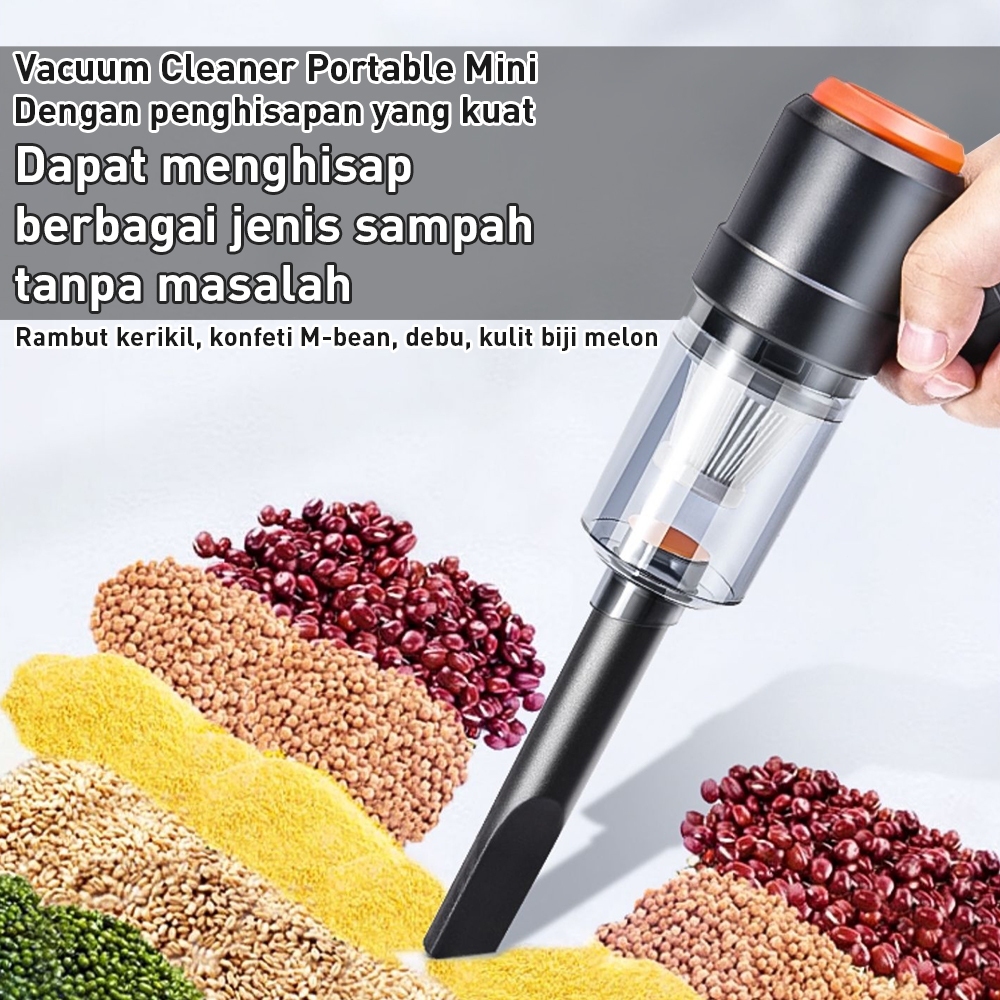 Vacuum Cleaner Portable Mini USB 2In 1 Penghisap Debu Mobil Wireless Kasur Penyedot Debu Vakum Penye