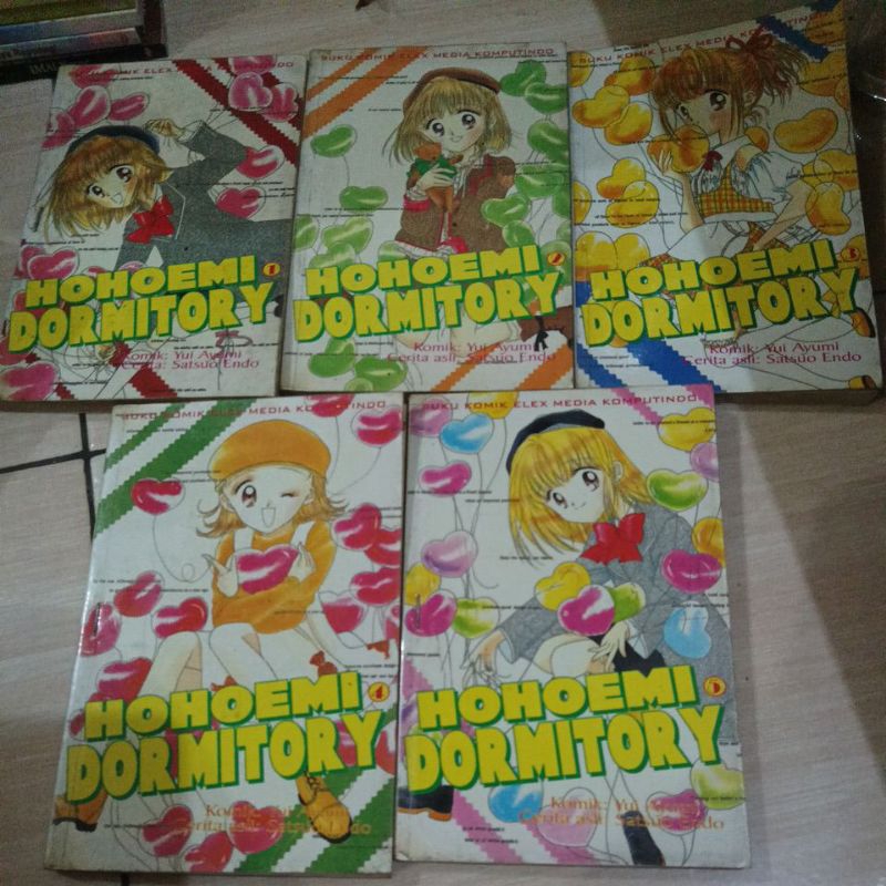 buku komik mini seri cantik hohoemi dormitory 1-5 lengkap tamat original