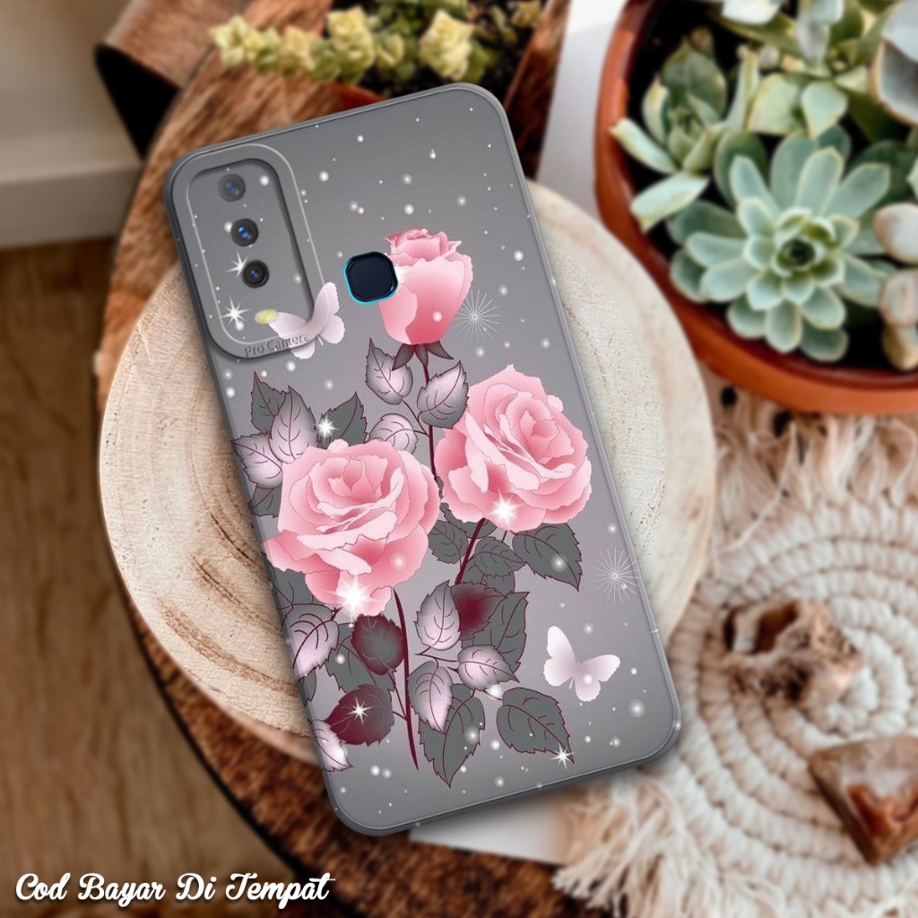 Premium Silicone Full Cover Case Vivo Y17 Y15 Y12 Y11 Y12i Bunga Softcase Pro Camera Cassing Hp Soft