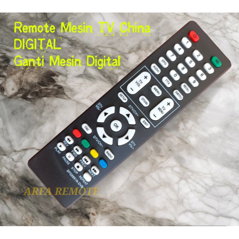 Remote Mesin TV China Digital Remote Ganti Mesin TV Digital