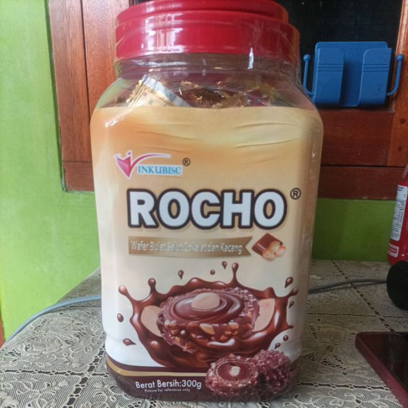 

Rocho wafer bulat salut coklat dan kacang 300gr