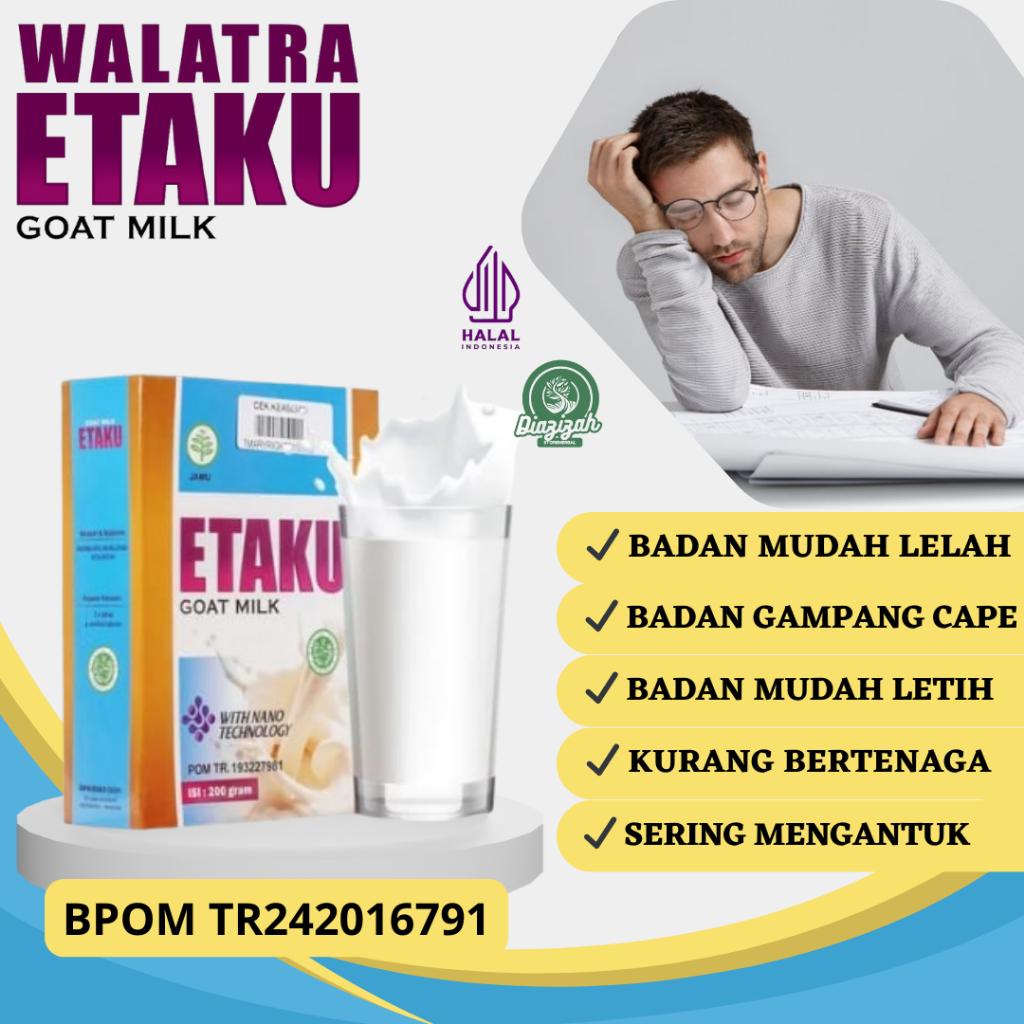 

Obat Badan Mudah Lelah, Obat Penambah Energi, Obat Penambah Stamina, Obat Agar Tidak Mudah Lelah, Obat Badan Lemas, Obat Badan Letih, Obat Badan Lesu, Obat Badan Capek, Obat Sering Ngantuk, Obat Penambah Imun Tubuh, Obat Badan Gampang Lelah dgn Susu Etaku