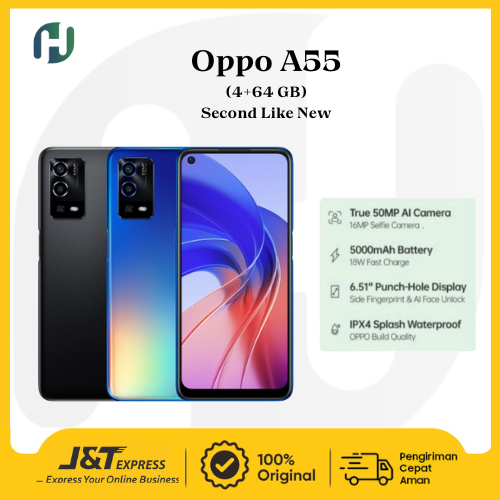 Oppo A55 4/64gb - Second Like New - Fullset