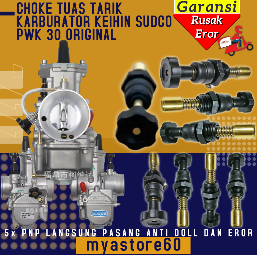 Choke Cuk Tuas Tarik Karburator Karbu Carburator Katup Kontrol Manual PWK30 PWK 30 Keihin Original