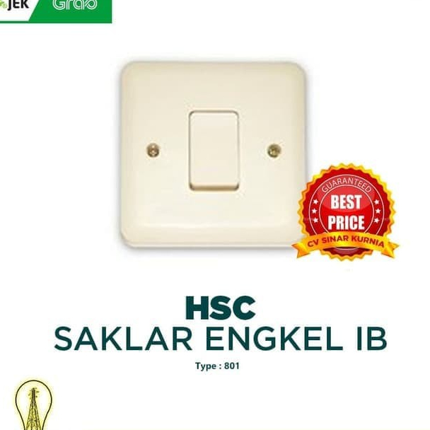 Saklar engkel Saklar single Saklar HSC 801 Engkel IB Inbow Warna Cream