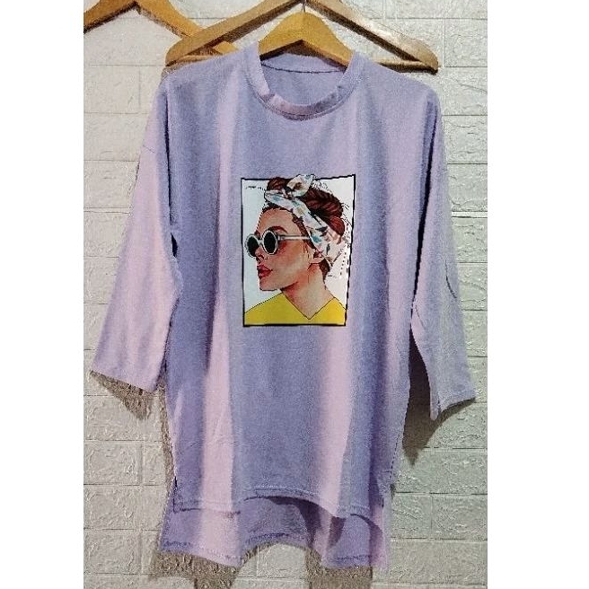 TUNIK KAOS OVERSIZE PREMIUM TANGAN 7/8