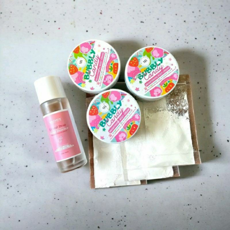 PAKET TONER AHA ESSENCE + 3 POT BLEACHING + FREE 3 POUCH BUBUK COLLAGEN MAJABIN BEAUTY | Whitening S