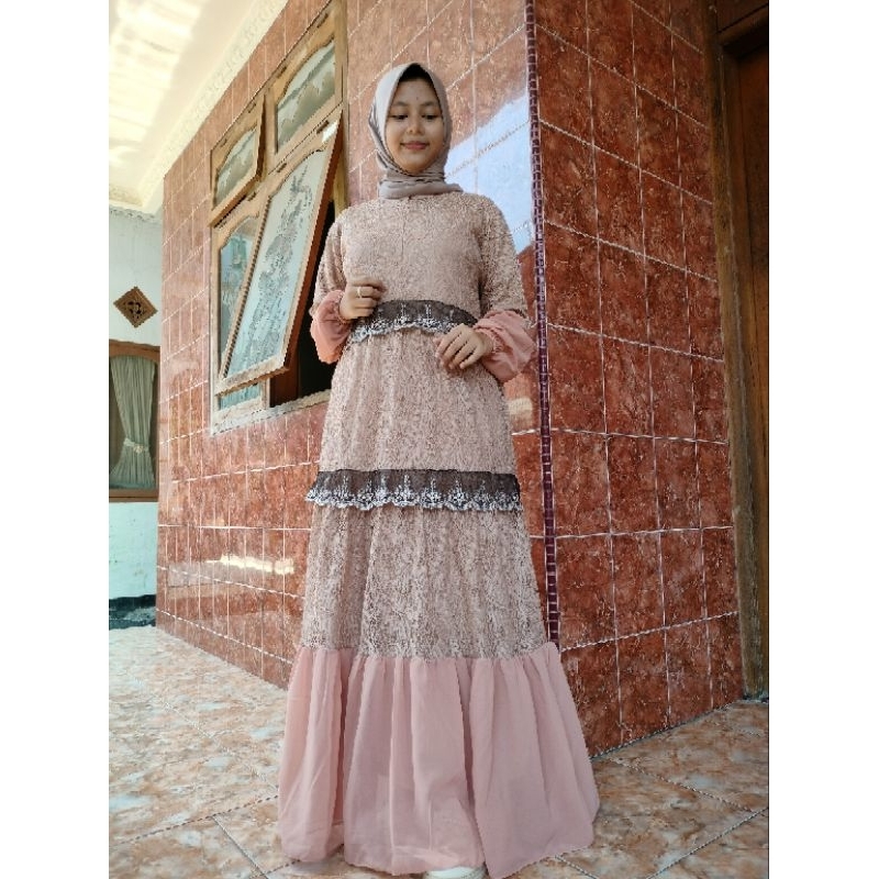 GAMIS BURKAT / Burkat malika / gamis full burkat