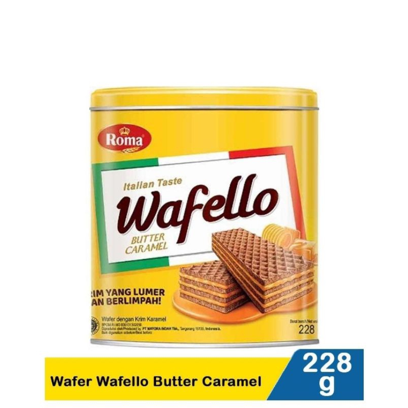 

roma wafer wafello butter caramel 228g